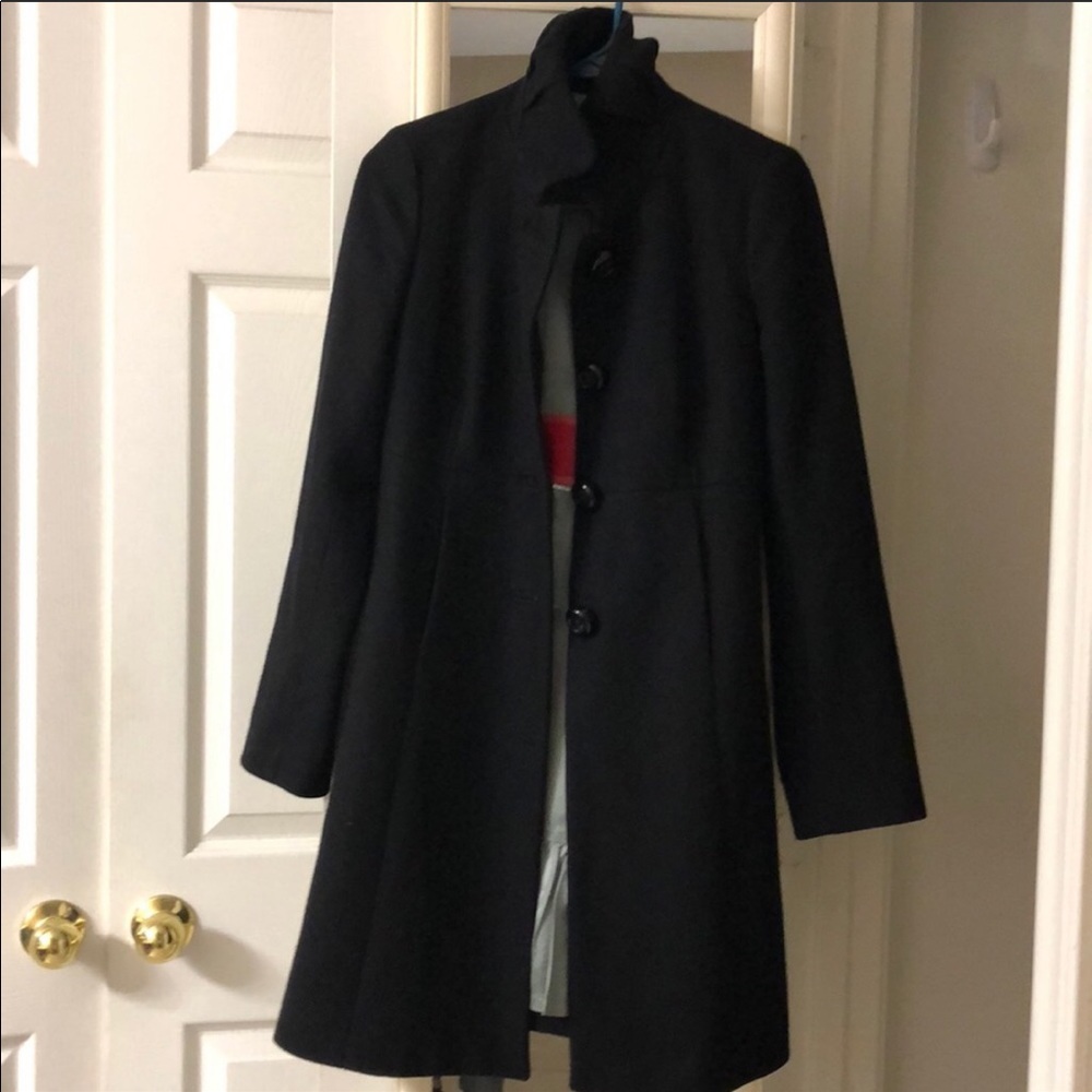 J crew black winter coat size 0